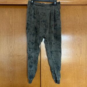 Desigual We Love Love Pleated Harem Drop Crotch Jogger Pants Size 28 Y2K Grunge